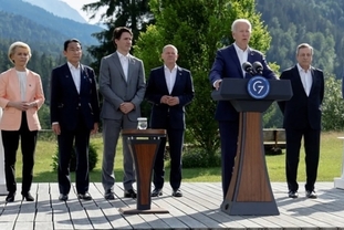 G7은 중국에 맞대응으로 6천억달러 계획 발표