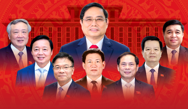 팜민찐 총리와 7명의 부총리