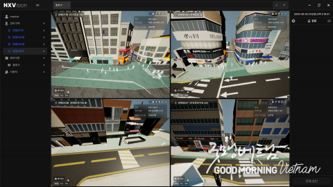 서울 종로구 익선동 일대에 설치된 넥스텝의 라이다 센서와 라이다 개체 분석 3D 디지털 트윈 솔루션