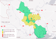 [코비드-19 지도] 호찌민시 2단계 옐로우존: 16개 지역 그린존, 6개 지역 옐로우존