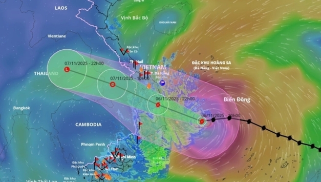 제13호태풍 갈매기: 오늘 오후 더 강력하게 꽝아이-자라이 지역 상륙