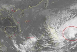 [날씨] 남중국해 인근의 열대 저기압 발생, 태풍으로 발달할 가능성