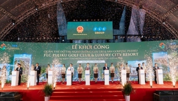 FLC, 플레이꾸 초대형 리조트 착공…재계 총수 집결 ‘주목’