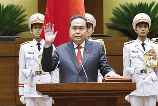 쩐탄만, 베트남 국회 의장 재선출…전원 찬성으로 제16대 의장 선출