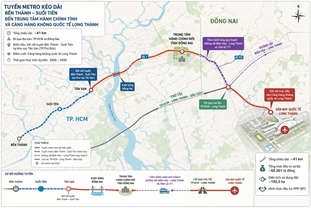 벤탄-쑤오이띠엔 지하철, 롱탄 공항까지 41km 연장 추진