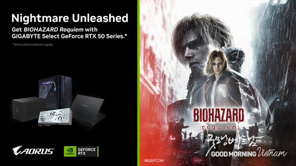 기가바이트, 엔비디아®의 GeForce RTX™와 협업해 Biohazard Requiem 번들 제공